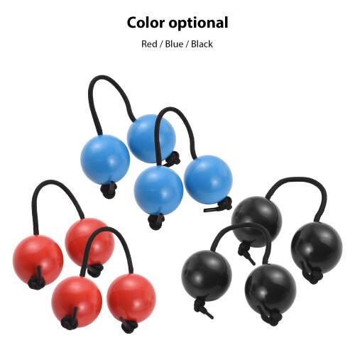 2 Pcs African Rhythms Sand Shaker Balls 5cm, Red/Blue/Black 2