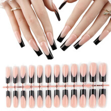 (CFX02) 600x Almond False Nails Press On Nail French Tip False Nails  Ballerinas Full Cover Stick On Nail Manicures Supplies