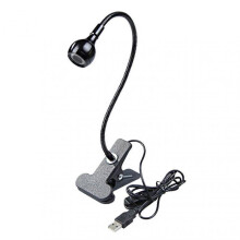 (Purple Light) Portable Uv Glue Curing Clip On Led Desk Lamp Gooseneck Purple Light Nail Art
