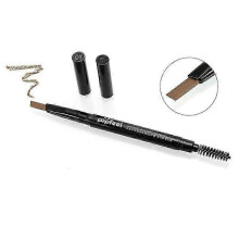 (06 light coffee166) Natural Makeup Double Head Super Fine Eyebrow Pencil Waterproof Lasting Eyes Black Brown Make Rotatable Up Pen TSLM1