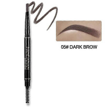 (05 dark brown165) Natural Makeup Double Head Super Fine Eyebrow Pencil Waterproof Lasting Eyes Black Brown Make Rotatable Up Pen TSLM1