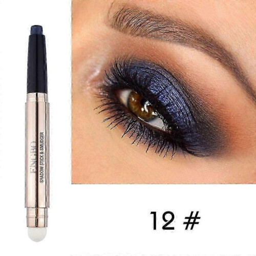 (12)Double-head Cream Eye Shadow Pen Eyeshadow Pencil Shimmer Eyeshadow Stick AU+