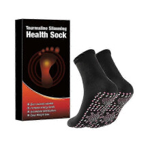 (black) Self Heating Tourmaline Magnetic Therapy Socks Foot Pain Warm Circulation