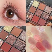 (A490) Fashion New Arrival Charming Eyeshadow Palette 9 Color Make Up Palette Matte Shimmer Glitter Eye Shadow Beauty Cosmetics Tools