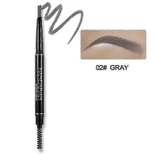 (02 gray162) Natural Makeup Double Head Super Fine Eyebrow Pencil Waterproof Lasting Eyes Black Brown Make Rotatable Up Pen TSLM1