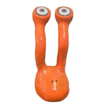 (Orange) Snail Tentacles Statue Handmade Resin Cartoon Garden Spy Ornament Creative Plants Planter Decor for Grass New