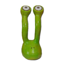 (Green) Snail Tentacles Statue Handmade Resin Cartoon Garden Spy Ornament Creative Plants Planter Decor for Grass New