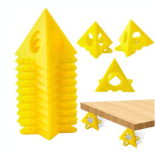 20Pcs Pyramid Stands Yellow Cone Door Risers for Painting and Woodwork Furniture Support Stands