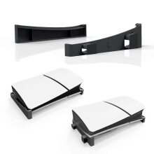 (Black) Ps5 Slim Base Stand, Compatible With Playstation 5 Disc & Digital Editions Horizontal Stand Holder, Ps5 Slim Horizontal Stand