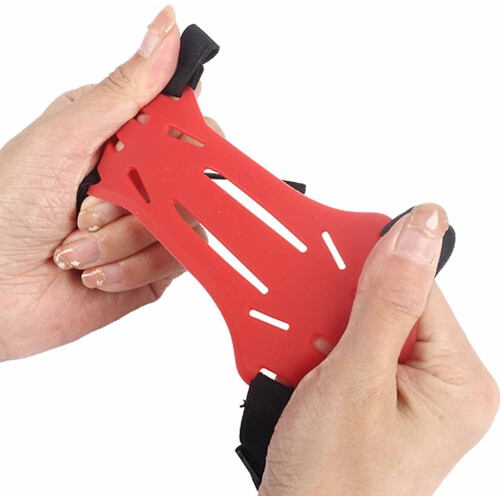 Arm Guard Forearm Protector Adjustable Breathable Ambidextrous Arm Protector for Kids Shooting Practice Red Color 2