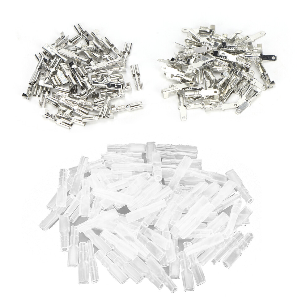 Spade Crimp Terminals Female Male 50Pcs/Each With 8320539852522