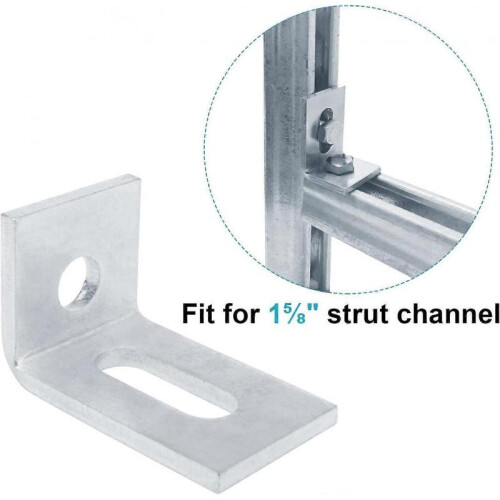 10 Pcs L Shaped 90 Degree Angle Connector Strut Channel Bracket Adjustable Corner with Slo 2