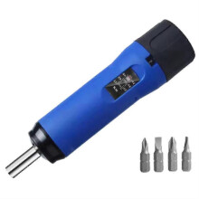 Digital Display Preset Adjustable Torque Screwdriver with 1/4In Drive 4Bits