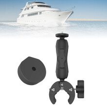 Universal Aluminum Pole Clamp Mount for Mini Satellite Antenna, Black Adapter
