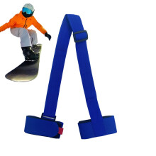 Ski Carrier Strap Adjustable Shoulder Holder for Easy Transport, Portable Nylon Ski Binding Straps, Blue