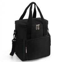 Picnic Basket Lunch Box Handbag, Large Insulated Square Bento Bag, Thick Outdoor Picnic Backpack Set, Durable Travel Tote