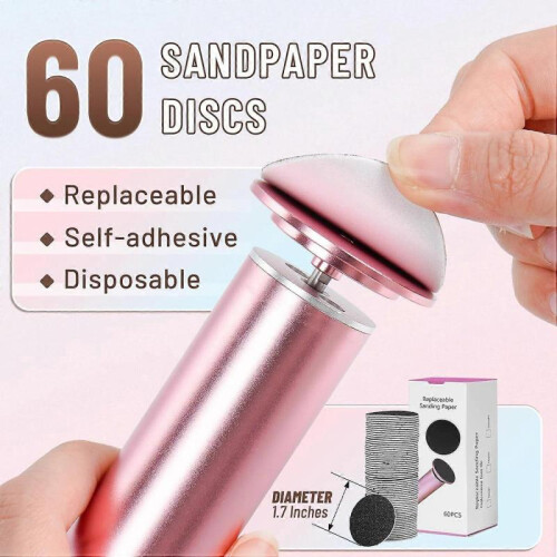 Dermave Electric Foot File Callus Remover for Feet with 60 pcs Replaceble 1