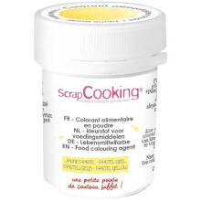 Corante alimentar em pó - SCRAPCOOKING - Pote 5g - Amarelo pastel
