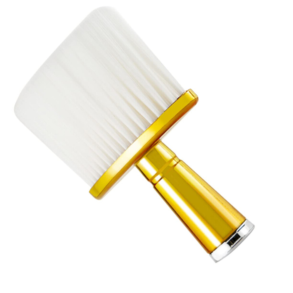 Hair Cutting Brush Set Neck Duster with Gold Handle Portable Hairdressing Tool for Home Salon Barbers Stylists