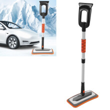 Schneebesen aus Aluminiumlegierung & Eiskratzer mit ergonomischem Griff – Orange