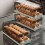 Luxurious Grey PP Egg Storage Container 32cm Rolling Dispenser 5