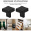 Set Of 10 Black Door Knobs Solid Brass Square Cabinet Knobs Vintage Kitchen Cabinet Knobs with Screws for Cabinet Cupboards Drawers (black) 5