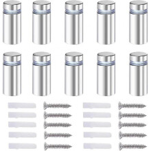 20x Standoff Screw, Advertising Glass Axle Spacer Bolt Fix Advertising Standoff Glass, Stainless Steel, 12x40mm, with Screw Mounting Accessories
