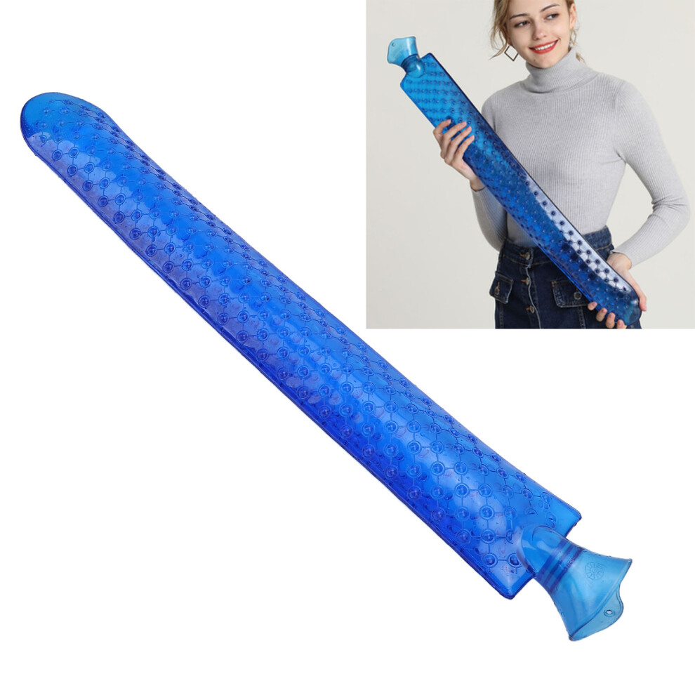 Warm PVC Hot Water Bottle 80x11cm Violet Cloth for Winter Hands & Feet