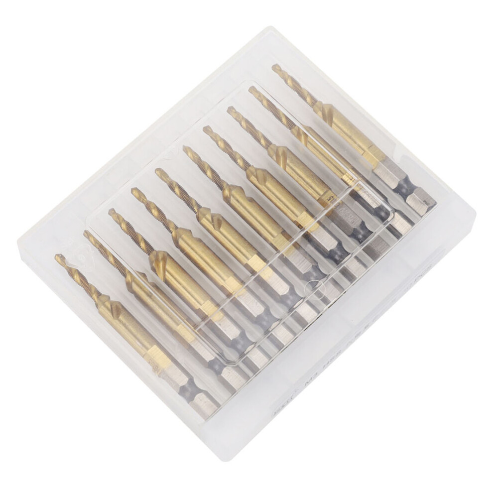 10pcs Hex Shank Drill Bit Metric Screw Thread Tap