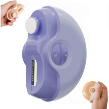 (Purple) Electric Nail Clippers, 3-in-1 Nail File Electric with Nail Trimmer and Nail Polisher with Light, Automatic Nail Cutter for Baby, Adults