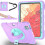 (Style E, Multicolor) X-Shaped Series for iPad Pro 11 (2024) Kickstand Case Hand Strap Tablet Cover with Shoulder Strap 1