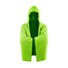 Portable Poncho For Surf And Pool Fluorescent Green Quick Drying Non-Slip Fiber Towel Sun Cape For Adults