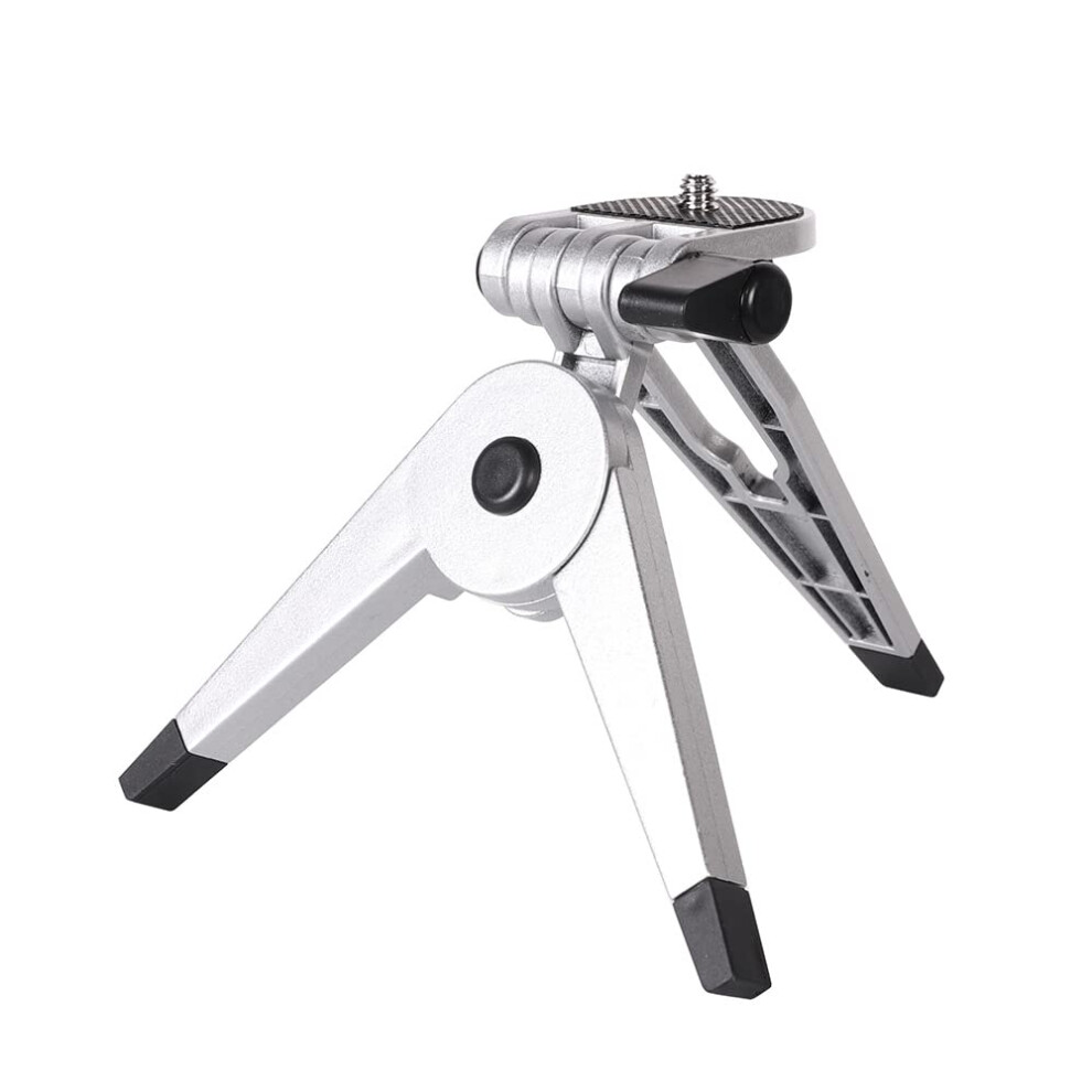 Folding Tabletop Tripod Mini Tripod Stand For Camera Camcorder Plastic Mounting Bracket And Black/Silver 6038364097019