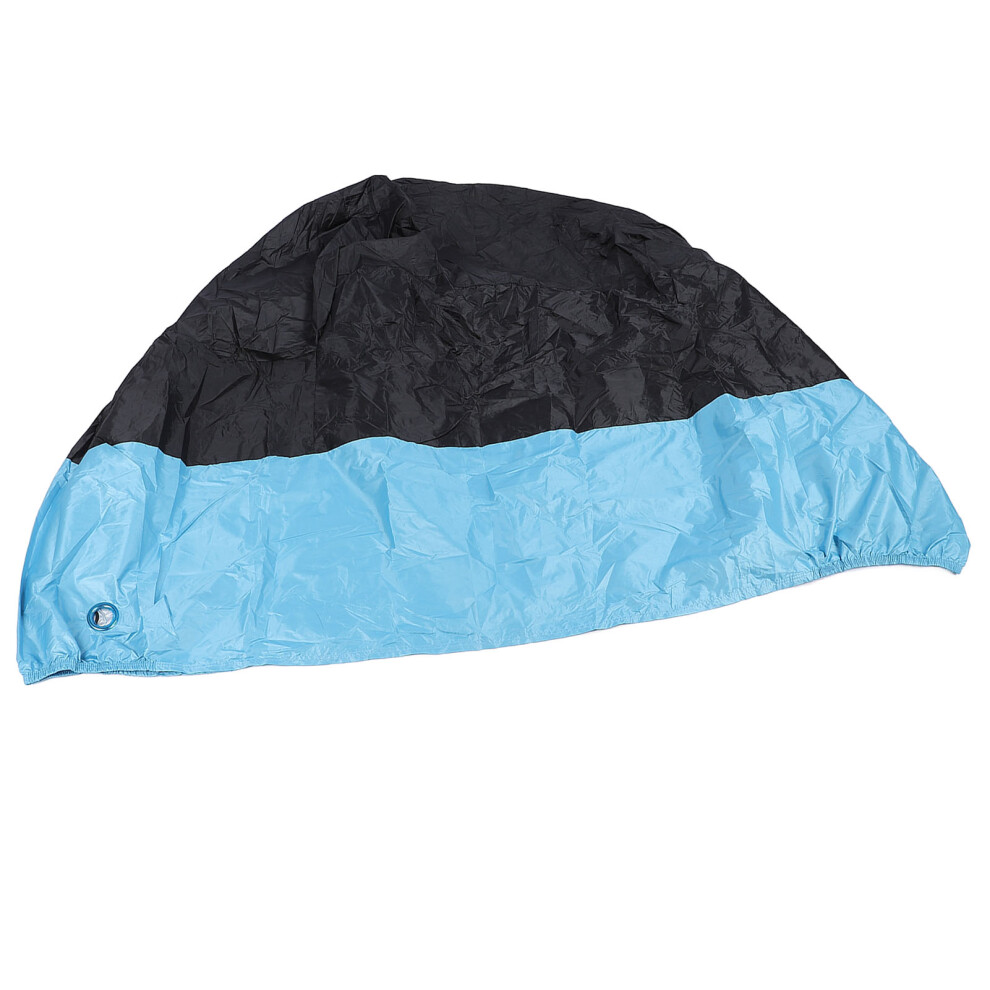 Waterproof Polyester Motorcycle Cover All Seasons Universal With Lock Hole Black/Blue 3651346375924