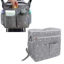 Water-Resistant Baby Stroller Bag, Large Capacity Diaper Organizer with Shoulder Strap