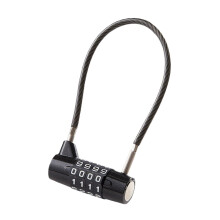 4 Digit Combination Padlock Cable Lock 28cm for Fence Hasp Storage Gate Outdoor Use, Multipurpose Security Solution