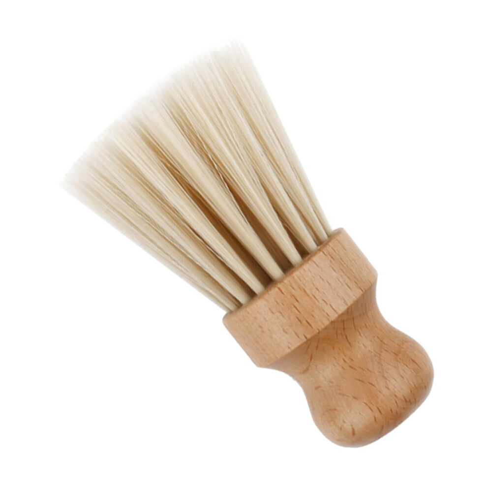 Professional Hair Cutting Brush Wooden Neck Duster with Soft Bristles for Barbers - Hair Cleaning Tool for Salon Use