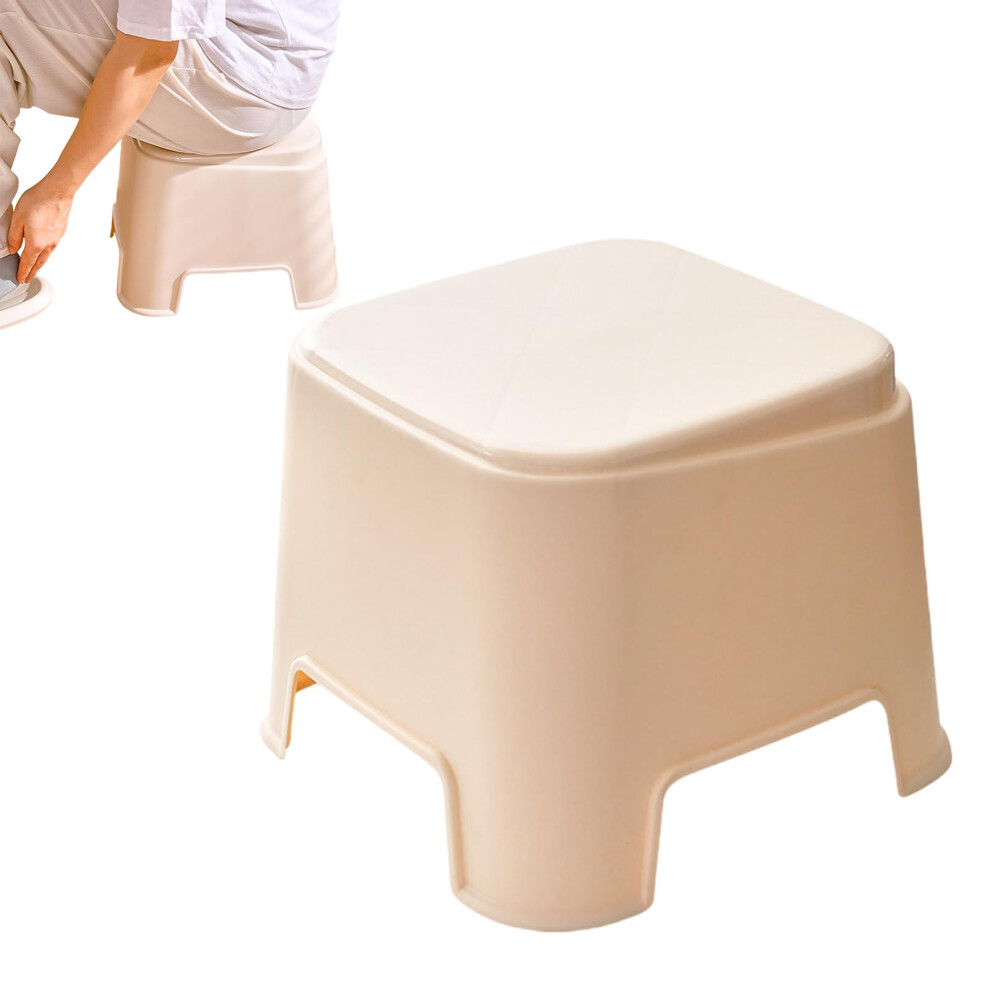 Kitchen Short Stool - Stackable Lightweight Foot Rest for Teens, 9.1x8.3x7.1in, Compact Design for Bathrooms and Bedrooms-image-OPC-PKBPM9J-NEW