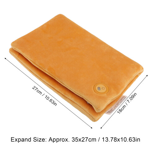 Electric Hand Warmer 3 Temp Modes Foldable Heated Pouch for Cold Orange 1