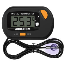 Digital Thermometer for Aquarium - Electronic Fish Tank Temperature Gauge with Memory Function, Stick-On Design for Home Use
