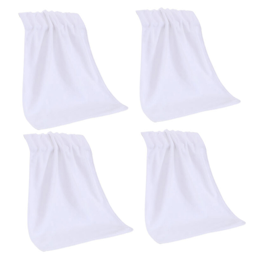 White Set Of 4 Thick Absorbing Hair Towel With Quick Dry