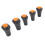 Forklift Lever Knob Replacement Set, Soft Rubber Grip, Universal Fit 8