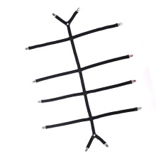 Reusable Bed Sheet Gripper 12 Clips Antislip Secures For-Black