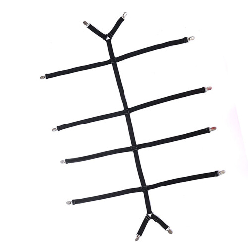 Reusable Bed Sheet Gripper 12 Clips Antislip Secures For-Black