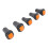 Forklift Lever Knob Replacement Set, Soft Rubber Grip, Universal Fit 1