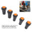 Forklift Lever Knob Replacement Set, Soft Rubber Grip, Universal Fit 7