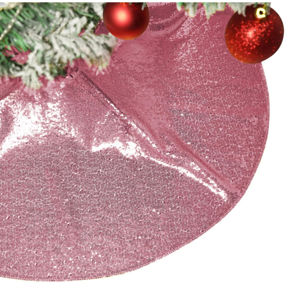 (Jj) Christmas Tree Decorations Xmas Decor Christmas Tree Skirt 24 Inch Sequin Christmas Tree Skirt Vintage Christmas Tree Skirt Set Christmas Decorat