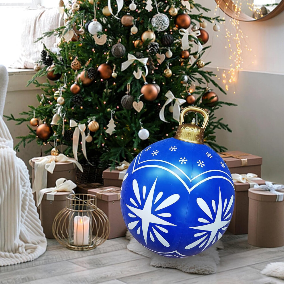 Christmas Tree Decorations Clearance 60CM Outdoor Christmas Inflatable Decorated Ball Giant Christmas Inflatable Ball Christmas Tree Decorations