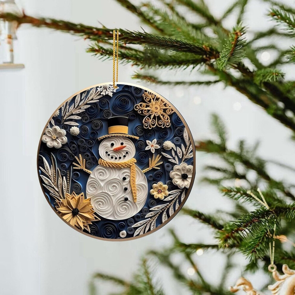 (C) Christmas Ornaments Sale Xmas Decorations Christmas Mysterious Navy Blue And Gold Pendant Christmas Acrylic Christmas Tree Ornaments Xmas Decorati Blue,Gold