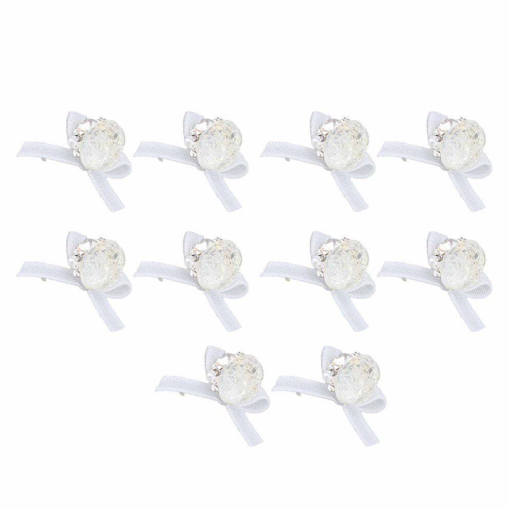 10pcs Bow Nail Art Rhinestones Jewelry Decorations for Manicure
